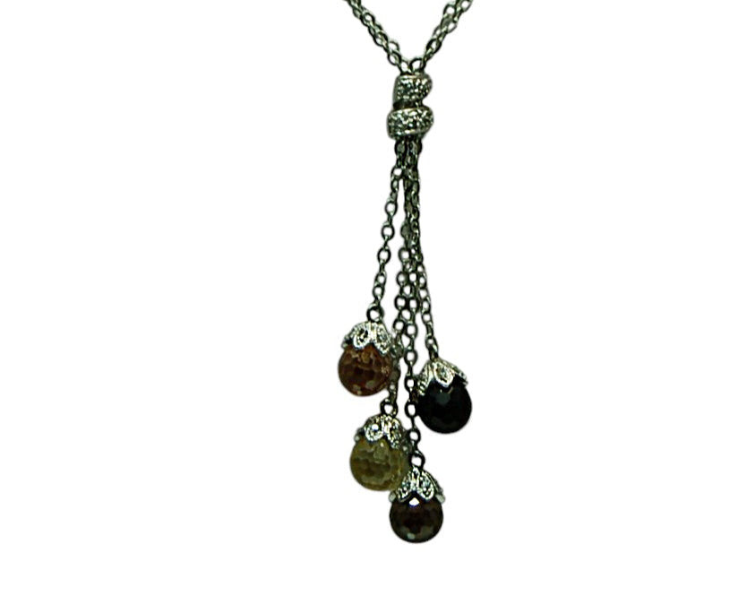 Briolette Roma Sterling Silver Pendant