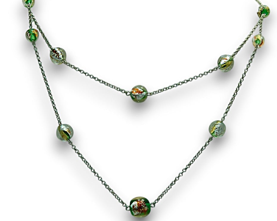 Marble Sterling Silver Necklace