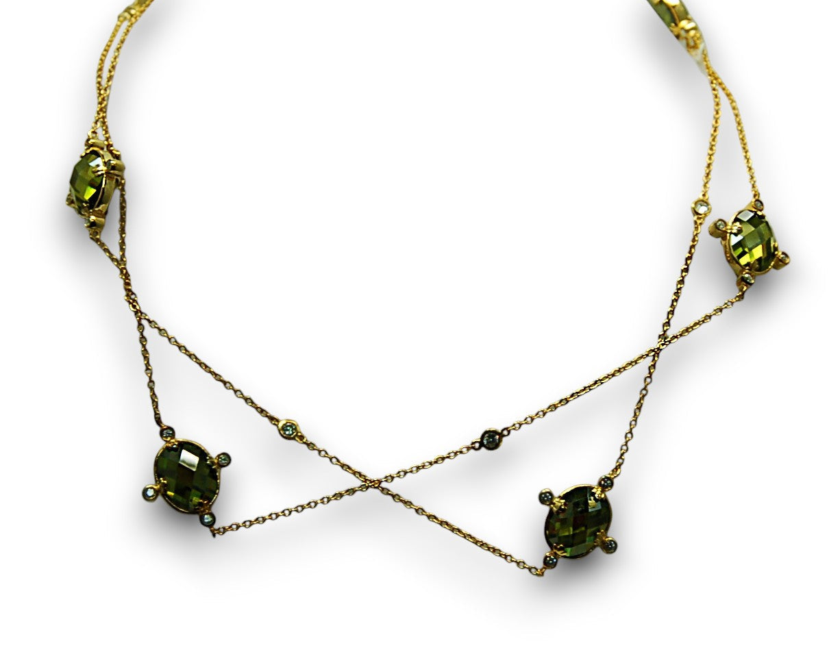 Sterling Silver Firenze Necklace Gold Plated