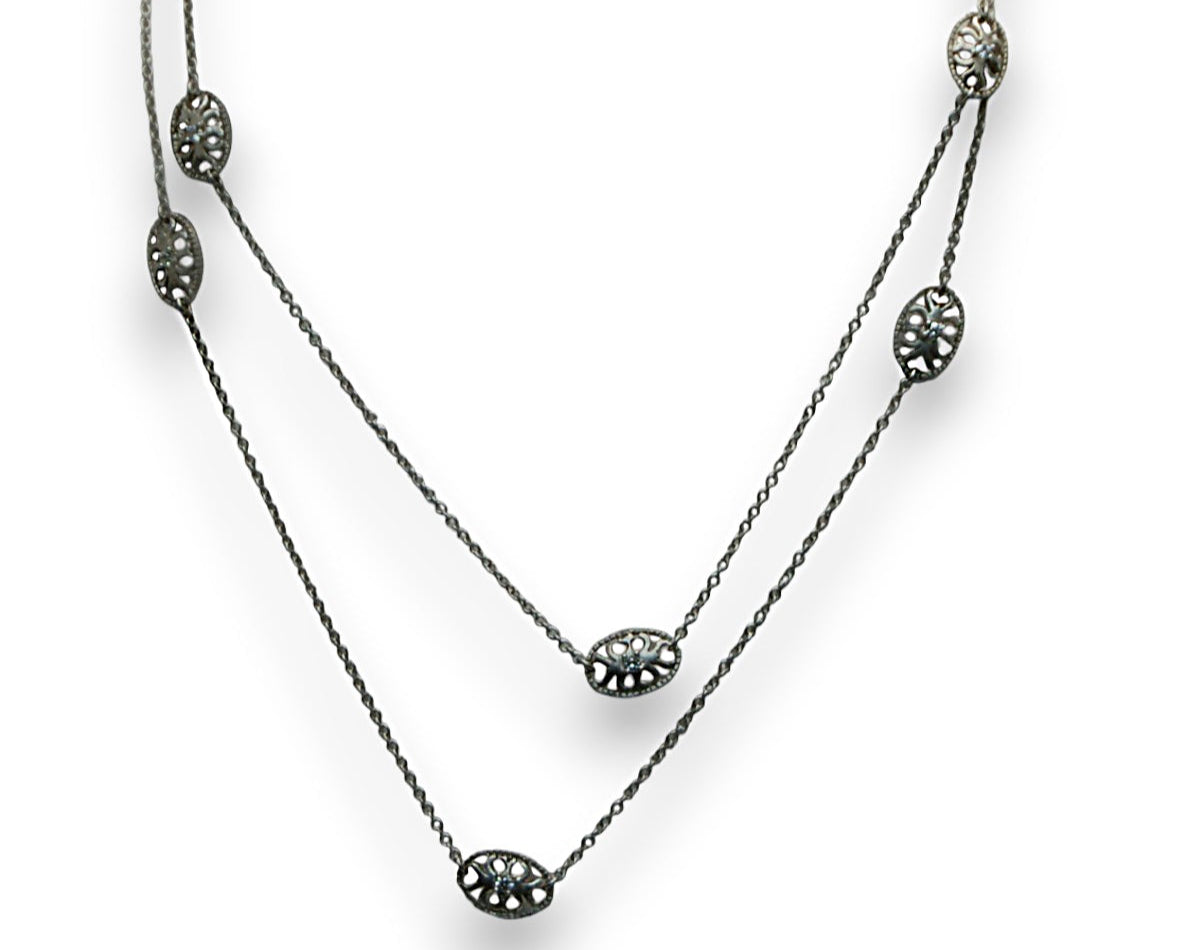 Tuscano Sterling Silver White Necklace