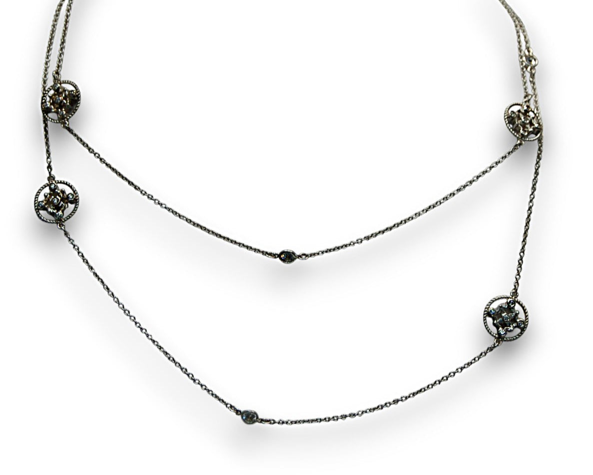 Tuscano Sterling Silver White Necklace