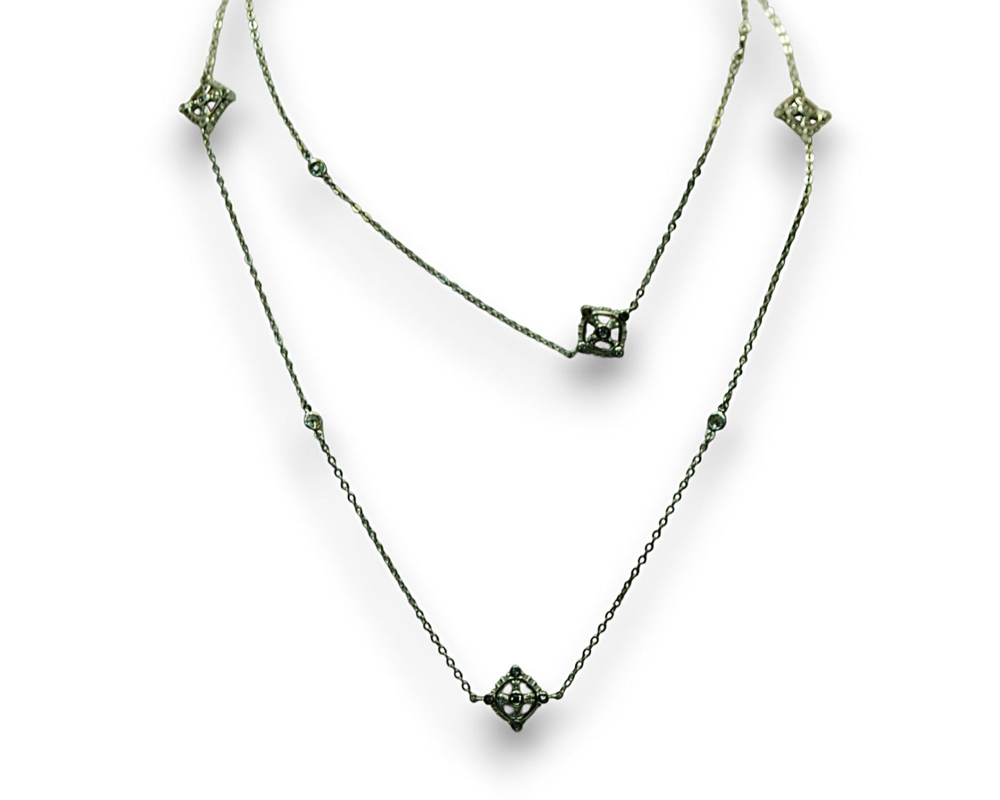 Ferrara Sterling Silver White Necklace