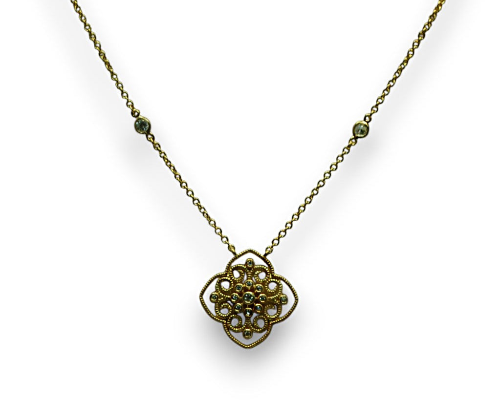 Napoli Sterling Silver Yellow Pendant