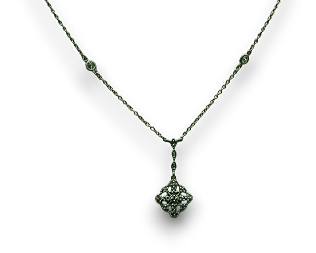 Ferrara Sterling Silver White Pendant