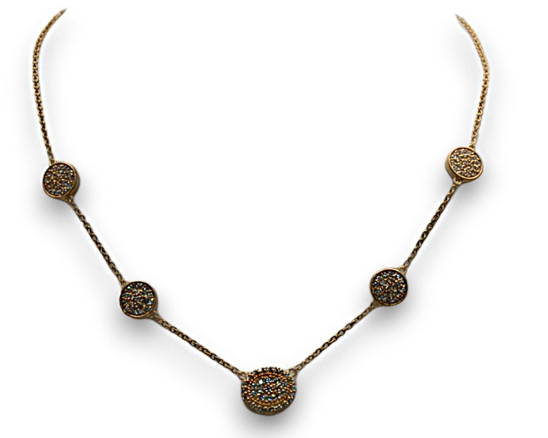 Sterling Silver Gold Plated Roma Necklace