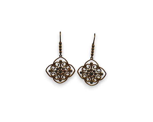 Sterling Silver Yellow Napoli Stud Earring