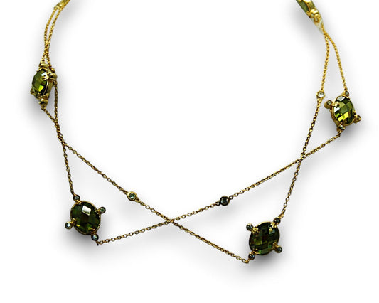 Sterling Silver Firenze Necklace Gold Plated