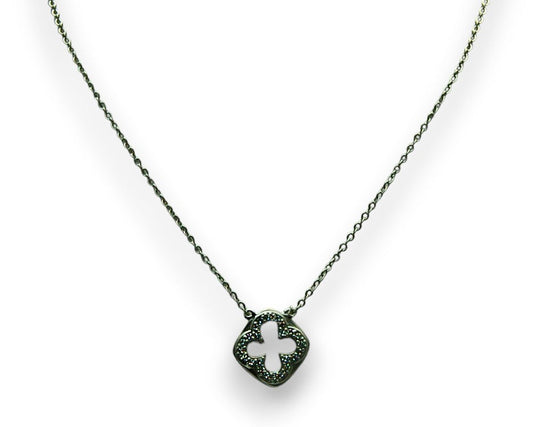 Sterling Silver Bologna Adjustable Pendant in White