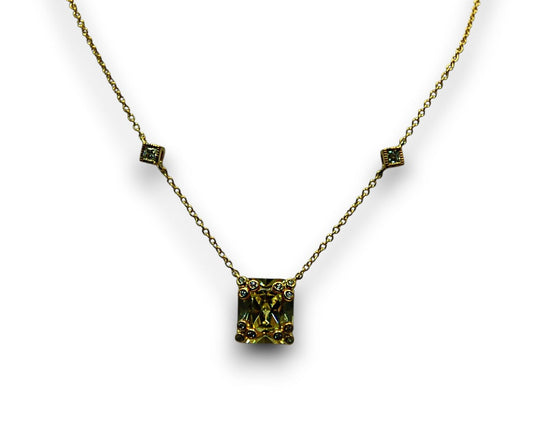 Sterling Silver Siena Gold Plated Adjustable Pendant